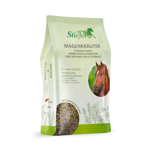 Stiefel Magenkräuter für Pferde 100% naturbelassene Kräutermischung zur Unterstützung des Magens & des Verdauungssystems, für eine stabile Verdauung1kg von Stiefel