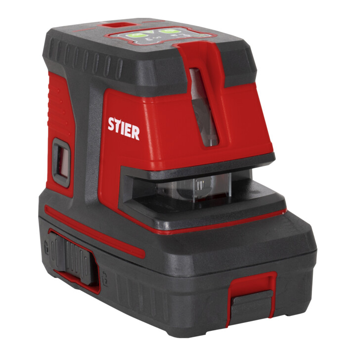 B-Ware Stier Kreuzlinienlaser Linienlaser Laser Messgerät 5 Lotpunkte Grün 150° X 130° von Stier
