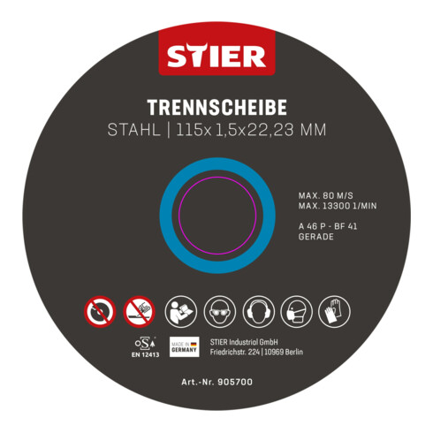 Stier Trennscheiben Scheiben Stahl 25 Stk Metallbearbeitung Werkzeug B-Ware von Stier