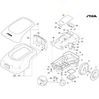 Displayabdeckung Mähroboter Modelle G1200 original Stiga 381119740/0 von Stiga