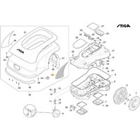 Linke Abdeckung ORIGINAL STIGA a3000 rtk Roboter-Rasenmäher 322110192/0 Linke Abdeckung ORIGINAL STIGA a3000 rtk Roboter-Rasenmäher 322110192/0 von Stiga