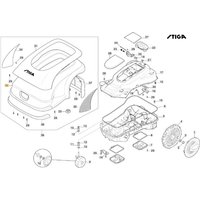 ORIGINAL STIGA a3000 rtk Roboter-Rasenmäher obere Abdeckung 381119735/0 von Stiga