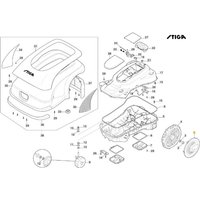 Original Stiga a3000 rtk Roboter-Rasenmäher Radabdeckung 240 mm 322110852/0 von Stiga