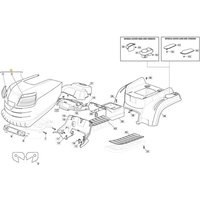 Rote Motorhaube ORIGINAL STIGA Rasentraktor Mäher 1330m - 1538h 382076978/0 von Stiga