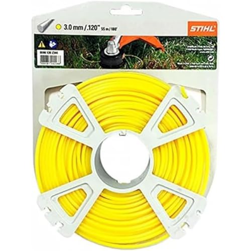 STIHL 0000 930 2644 Mähfaden Trimmerfaden Quadratisch 3mm x 55 Meter in der Farbe Gelb von Stihl