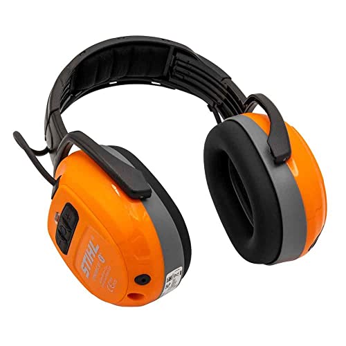 Stihl 0000 884 0519 Dynamic Gehörschutzbügel mit Bluetooth aus Polycarbonat in der Farbe Schwarz-Orange, Ohne Visier von Stihl