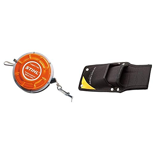 Stihl 20 m Forstmaßband, Orange & Ochsenkopf Keiltasche, Für Alu- und Kunststoffkeile, 2 Fächer, Robustes Polyester von Stihl