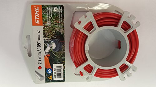 Stihl 0000 930 2341 9302341 rund 2,7 mm 9,8 m Rolle Mähfäden, Grau/Orange von Stihl