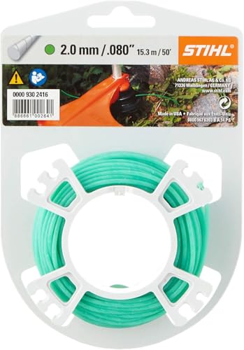 Stihl 9302416 rund und leise Rolle 1.6 mm .065" m Mähfäden, grün von Stihl