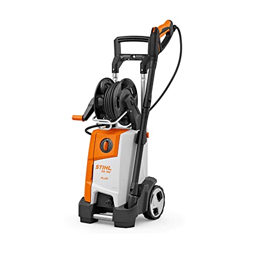 STIHL Elektro-Hochdruckreiniger RE 140 PLUS, Schwarz/Orange/Grau, 180 bar, 10 m Schlauch, Kabelgebunden von Stihl