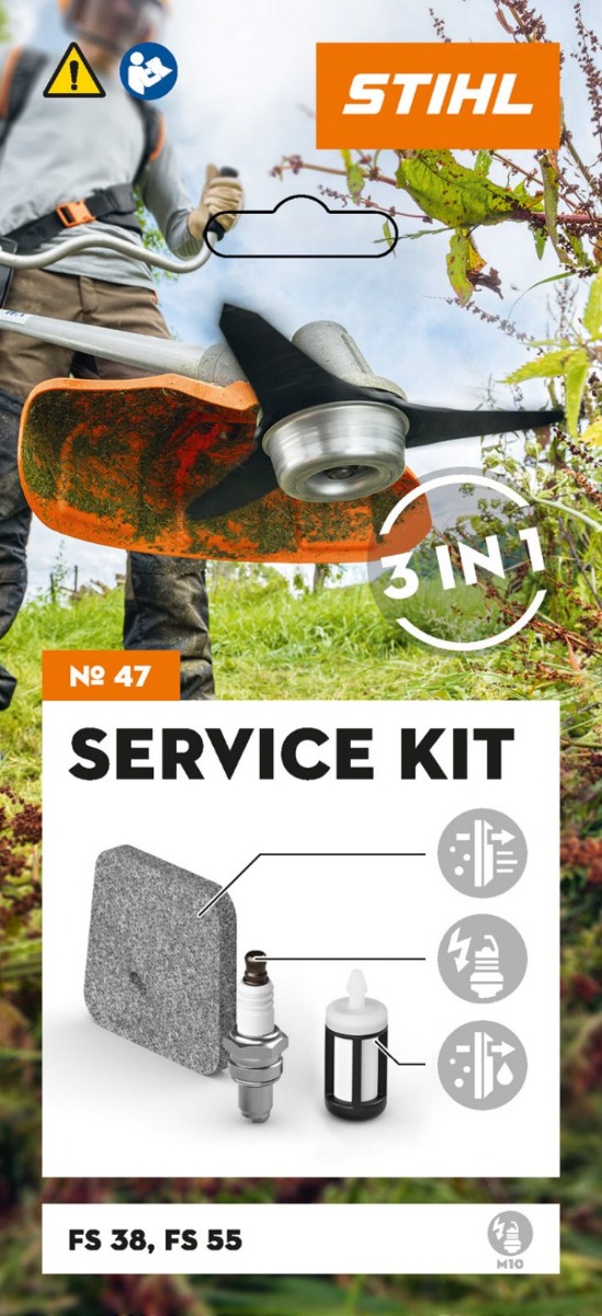 Stihl Service Kit 47 für FS 38 (mit STIHL 2-MIX Motor) und FS 55 (mit STIHL 2-MIX-Motor) von Stihl