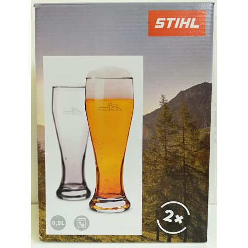 Stihl Set mit zwei Biergläsern 0,5 l mit Logo der Motorsäge Stihl Set mit zwei Biergläsern 0,5 l mit Logo der Motorsäge von Stihl