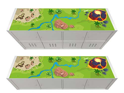 STIKKIPIX Möbelfolie KSWL19 passend für das Regal KALLAX von IKEA - (Möbel Nicht inklusive) (Dinosaurier) von Stikkipix