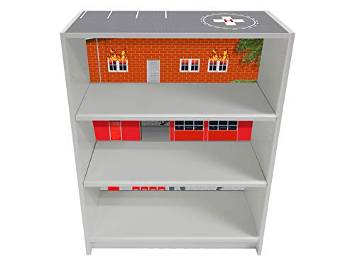 'Feuerwehr' Möbelfolie | BKB12 | Aufkleber passend für das große BILLY-Regal (106x80cm) von IKEA (Möbel nicht inklusive) | STIKKIPIX von Stikkipix