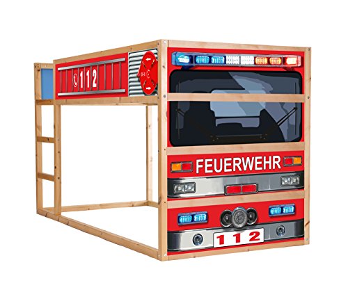Feuerwehrbett Möbelfolie selbstklebend/Aufkleber - IM209 - passend für das Kinderzimmer Hochbett KURA von IKEA - Möbel Nicht Inklusive | STIKKIPIX Feuerwehrbett Möbelfolie selbstklebend/Aufkleber - IM209 - passend für das Kinderzimmer Hochbett KURA von IKEA - Möbel Nicht Inklusive | STIKKIPIX von Stikkipix