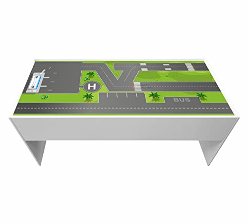 'Flughafen' Möbelfolie | DSWT07 | Aufkleber passend für den DUNDRA-Tisch von IKEA (Möbel nicht inklusive) | STIKKIPIX von Stikkipix