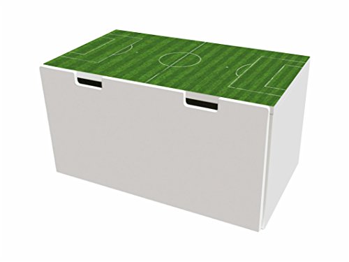 Fußballplatz Möbelfolie | BTD05 | Möbelaufkleber | passend für die Kinderzimmer Banktruhe STUVA von IKEA (90 x 50 cm) | Möbel Nicht Inklusive | STIKKIPIX von Stikkipix