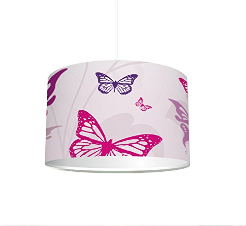 Kinderzimmer Lampenschirm "Butterfly" KL05 | kinderleicht eine Lampe erstellen | als Steh- oder Hängeleuchte/Deckenlampe | perfekt für Schmetterling-begeisterte Mädchen & Jungen | STIKKIPIX von Stikkipix