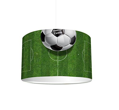 Kinderzimmer Lampenschirm "Soccer Team" KL20 | kinderleicht eine Soccer-Lampe erstellen | als Steh- oder Hängeleuchte/Deckenlampe | perfekt für Soccer-begeisterte Jungen & Mädchen | STIKKIPIX von Stikkipix