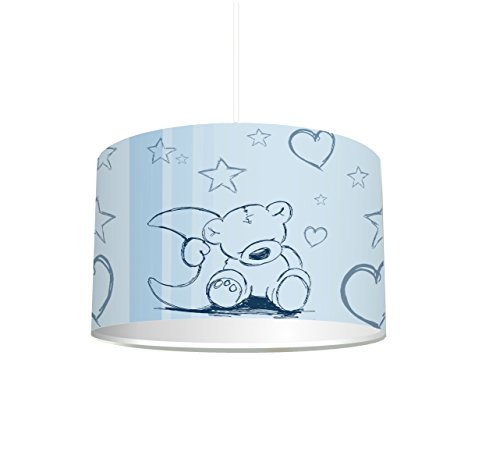 Lampenschirm "Teddy in blau" KL03 | kinderleicht eine Teddy-Lampe erstellen | als Steh- oder Hängeleuchte/Deckenlampe | perfekt für das Kinderzimmer von STIKKIPIX Lampenschirm "Teddy in blau" KL03 | kinderleicht eine Teddy-Lampe erstellen | als Steh- oder Hängeleuchte/Deckenlampe | perfekt für das Kinderzimmer von STIKKIPIX von Stikkipix