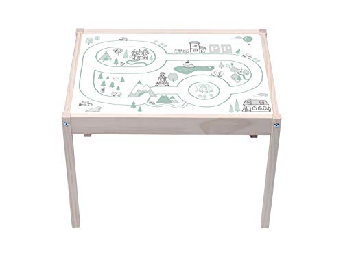 Möbelfolie | KA22 | Landkarte | passend für den Tisch LÄTT von IKEA (Tisch nicht inklusive) | STIKKIPIX von Stikkipix