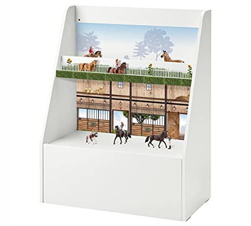 'Pferdestall' Möbelfolie | BGSR01 | Aufkleber passend für das große BERGIG-Regal von IKEA (Möbel nicht inklusive) | STIKKIPIX von Stikkipix