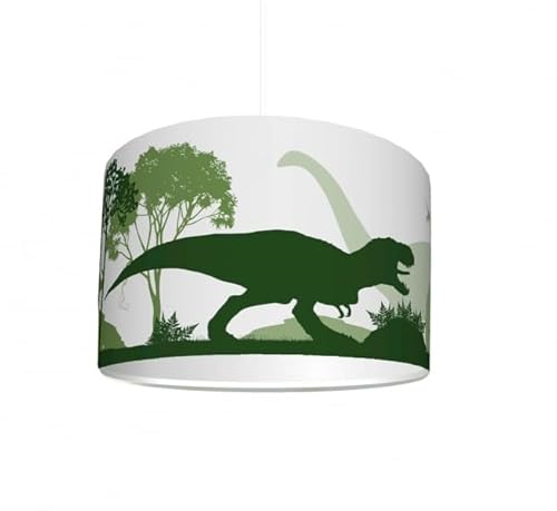STIKKIPIX Kinderzimmer Lampenschirm "Dinosaurier" KL56 | kinderleicht eine Dino Lampe erstellen | als Steh- oder Hängeleuchte/Deckenlampe | perfekt für Dinosaurier-begeisterte Jungen von Stikkipix