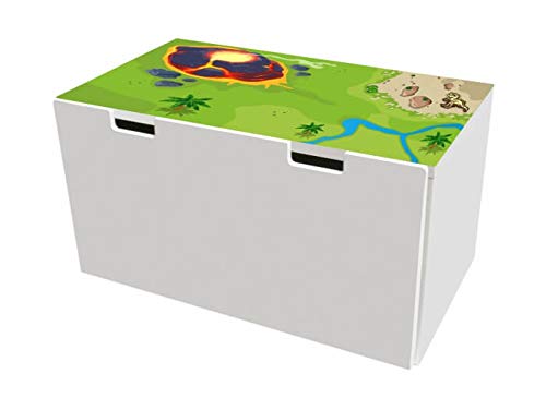 STIKKIPIX kompatibel für Kinderzimmer Banktruhe STUVA von IKEA (90 x 50 cm) | Dinoland Möbelfolie | BTD10| Möbel Nicht Inklusive von Stikkipix