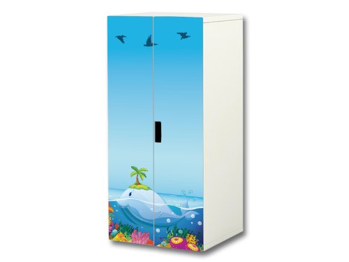 STIKKIPIX kompatibel für den Kinderzimmer Schrank STUVA von IKEA (Korpus: 60 x 128 cm) |SC28 | Aufkleber-Set "Unterwasserwelt" | Möbel Nicht Inklusive von Stikkipix