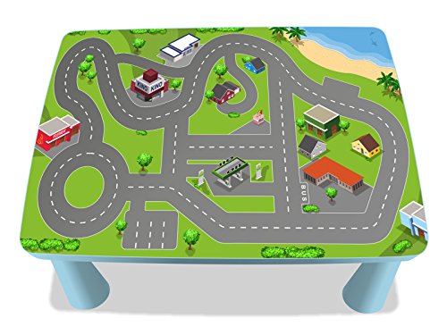 Stadt Möbelfolie/Aufkleber - MME03 - passgenau - Mit wenigen Handgriffen zum einzigartigen Spieltisch für Kinder! (Möbel nicht inklusive!!!) von Stikkipix