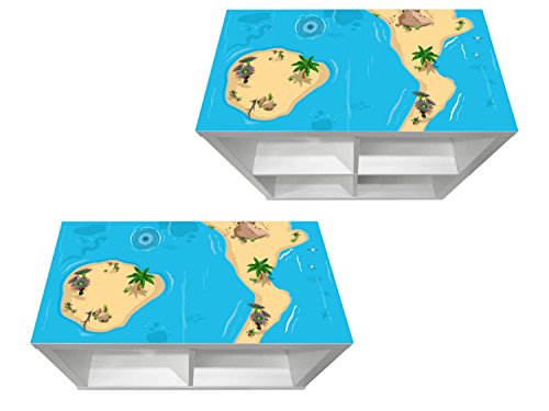 Stikkipix Pirateninsel Möbelfolie | KSWK02 | passend für das Regal KALLAX von IKEA - (Möbel Nicht inklusive) von Stikkipix