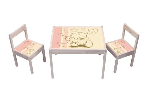 Teddy Aufkleber - KA03 - (Möbel Nicht inklusive) - Möbelsticker passend für die Kindersitzgruppe LÄTT von IKEA von Stikkipix