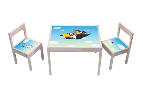 "Tierwelt" Aufkleber - KA06 - (Möbel nicht inklusive) - Möbelsticker passend für die Kindersitzgruppe LÄTT von IKEA von Stikkipix