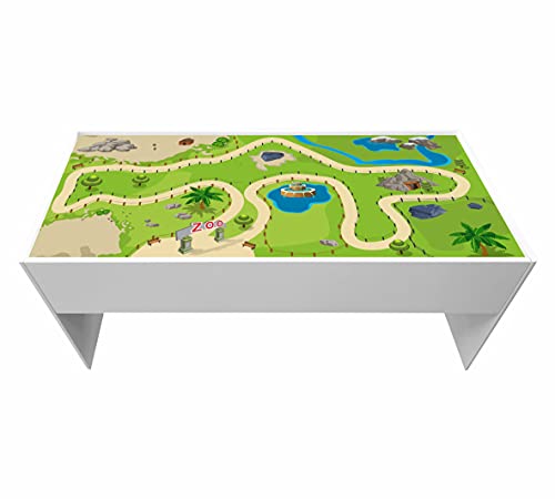 'Zoo' Möbelfolie | DSWT11 | Aufkleber passend für den DUNDRA-Tisch von IKEA (Möbel nicht inklusive) | STIKKIPIX von Stikkipix