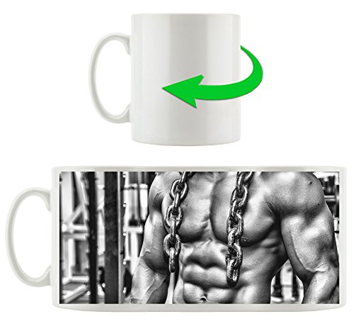 Stil.Zeit Möbel GmbH Monocrome, Traumhafter Männerkörper, Motivtasse aus weißem Keramik 300ml, Tolle Geschenkidee zu jedem Anlass. Ihr Neuer Lieblingsbecher für Kaffe, Tee und Heißgetränke von Stil.Zeit Möbel GmbH