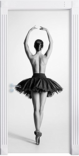 Stil.Zeit Möbel sexy nackte Ballettpose als Türtapete, Format: 200x90cm, Türbild, Türaufkleber, Tür Deko, Türsticker von Stil.Zeit