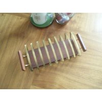 Toast Rack - Teak-Wood Brass Mid Century 1950Ies Scandinavian Design Toast Rack - Teak-Wood Brass Mid Century 1950Ies Scandinavian Design von StilFeel