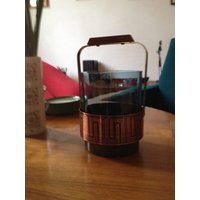 Vintage - Eiswürfelbehälter Mid Century Ca. 50Er Jahre Teak Rauchglas Kupfer Messing Vintage - Eiswürfelbehälter Mid Century Ca. 50Er Jahre Teak Rauchglas Kupfer Messing von StilFeel