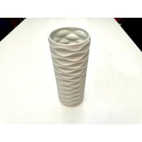 Geometric Op Art Vase - Matt Relief 60Er Jahre Edelstein 23, 8cm von StilRaumDesign