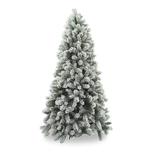 Stilè Künstlicher Weihnachtsbaum, Höhe 230 cm, Durchmesser 140 cm, grün verschneit, Nadeln grob, Folie von höchster Qualität, realistischer Effekt, Zweige mit Haken, 1140 Tips aus PE+PVC, von Stilè