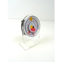 Postmodern 80S Memphis Age Desk Clock Nos in Box By Casti Turning Disc Pendulum von StilelementeGALLERY