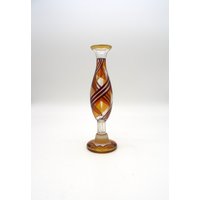 Rare Art Deco Glass Vase By Karl Palda Avantgarde Cubist Enamel Czech 1925 von StilelementeGALLERY