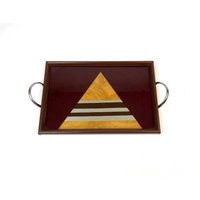 Rare Small Bauhaus Suprematism Cubist Pyramide Art Deco Cocktail Serving Tray Germany 1930 Rare Small Bauhaus Suprematism Cubist Pyramide Art Deco Cocktail Serving Tray Germany 1930 von StilelementeGALLERY