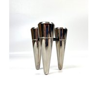 stunning Rare Space Age Tripod Rocket Chrome Mid Century Candle Holder Germany 1970 stunning Rare Space Age Tripod Rocket Chrome Mid Century Candle Holder Germany 1970 von StilelementeGALLERY