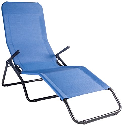 Stiliac 6800 Liege Pasha, Blau Melange, Rundrohr, Wippliege von Stiliac