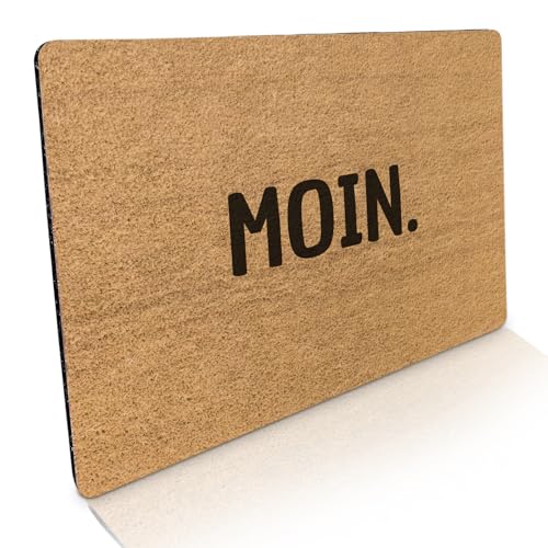 Fussmatte innen & außen 50x70cm - flach & rutschfest - Moin. - Lustiger Spruch - Waschbare Türmatte für saubere Schuhe & stylisch modernen Eingangsbereich Fussmatte innen & außen 50x70cm - flach & rutschfest - Moin. - Lustiger Spruch - Waschbare Türmatte für saubere Schuhe & stylisch modernen Eingangsbereich von Stilingo