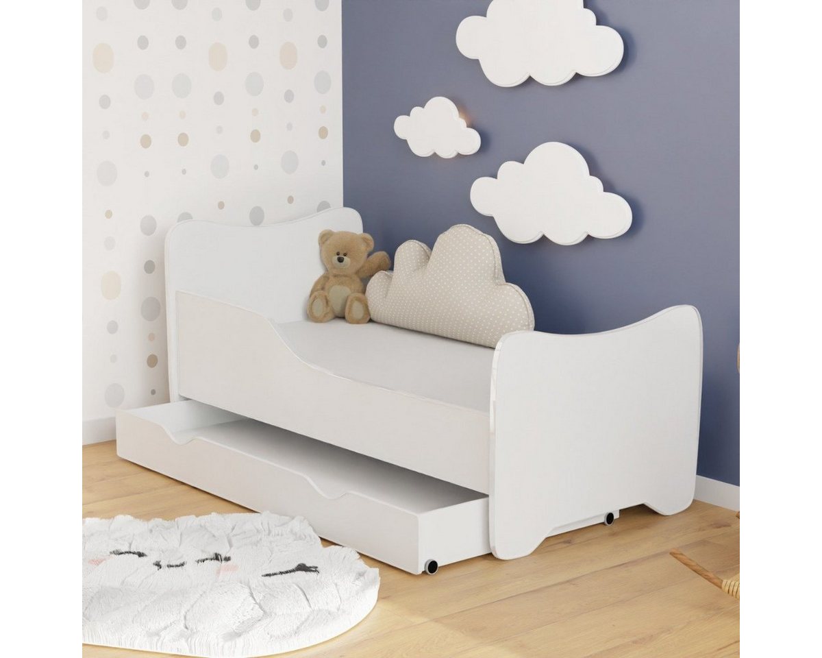 Stillerbursch Jugendbett Kinderbett 70x140 Schublade Matratze ERIS Rausfallschutz Lattenrost (Set, 2-tlg., Bett Lattenrost Matratze Schublade), Wahlweise in 2 Größen mit Matratze Schublade und Lattenrost von Stillerbursch