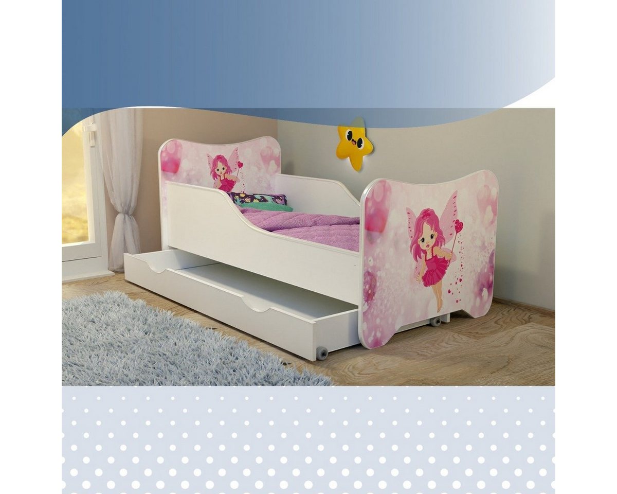 Stillerbursch Jugendbett Kinderbett 70x140 Schublade Matratze Rausfallschutz Lattenrost (Set, 2-tlg., Bett Lattenrost Matratze Schublade), Wahlweise in 2 Größen mit Matratze Schublade Lattenrost von Stillerbursch