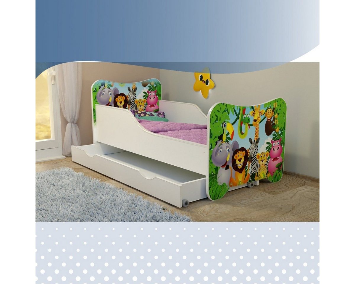 Stillerbursch Jugendbett Kinderbett 70x140 Schublade Matratze Rausfallschutz Lattenrost (Set, 2-tlg., Bett Lattenrost Matratze Schublade), Wahlweise in 2 Größen mit Matratze Schublade Lattenrost von Stillerbursch