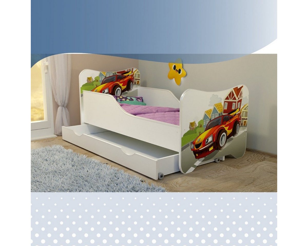 Stillerbursch Jugendbett Kinderbett 70x140 Schublade Matratze Rausfallschutz Lattenrost (Set, 2-tlg., Bett Lattenrost Matratze Schublade), Wahlweise in 2 Größen mit Matratze Schublade Lattenrost von Stillerbursch